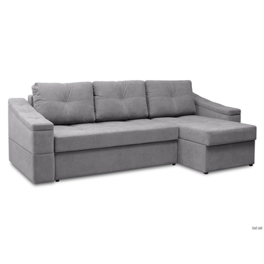 Угловой диван todzal Барти Серый, велюр Универсальное