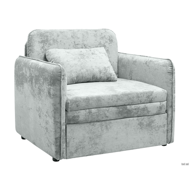 Кресло-кровать todzal Айрон Серебро, велюр Серебро, велюр