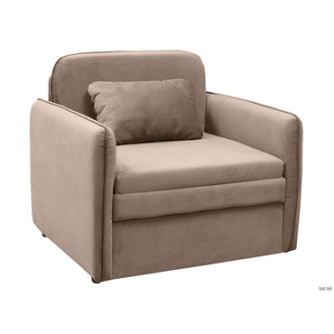 Кресло-кровать todzal Айрон Бежевый, велюр