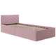 Двуспальная кровать todzal Джос Пудровый, велюр 90х200 см