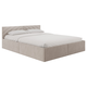 Двуспальная кровать todzal Джос Кремовый, велюр 140х200 см