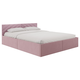 Двуспальная кровать todzal Джос Пудровый, велюр 140х200 см