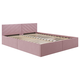 Двуспальная кровать todzal Джос Пудровый, велюр 140х200 см
