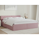 Двуспальная кровать todzal Джос Пудровый, велюр 140х200 см
