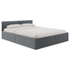 Двуспальная кровать todzal Джос Серый, велюр 140х200 см