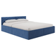 Двуспальная кровать todzal Джос Синий, велюр 140х200 см