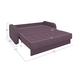 Прямой диван todzal Торонто Фиолетовый, велюр С ящиком