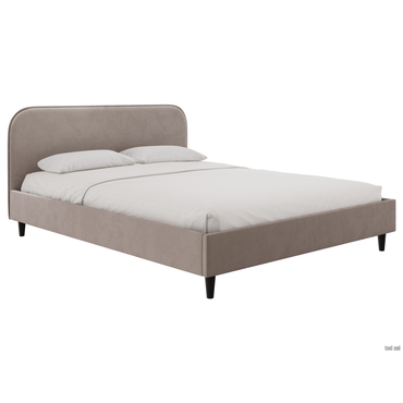 Двуспальная кровать todzal Эни Какао, велюр 180х200 см