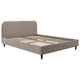Двуспальная кровать todzal Эни Какао, велюр 180х200 см