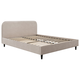 Двуспальная кровать todzal Эни Кремовый, велюр 140х200 см