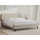 Двуспальная кровать todzal Эни Кремовый, велюр 160х200 см