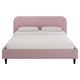 Двуспальная кровать todzal Эни Пудровый, велюр 160х200 см