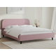 Двуспальная кровать todzal Эни Пудровый, велюр 160х200 см