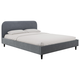 Двуспальная кровать todzal Эни Серый, велюр 140х200 см