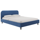 Двуспальная кровать todzal Эни Синий, велюр 140х200 см