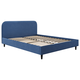 Двуспальная кровать todzal Эни Синий, велюр 160х200 см