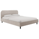 Двуспальная кровать todzal Эни Кремовый, велюр 120х200 см