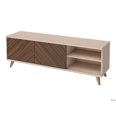 ТВ-тумба todzal Хармони 2 дверцы Бежевый / Древесный Бежевый / Древесный
