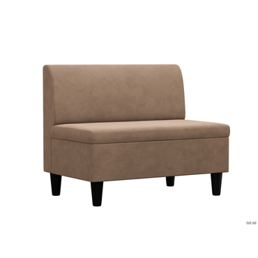 Прямой диван todzal Элон Коричневый, велюр Коричневый, велюр