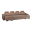Диван Триумф П-образный с оттоманками, коричневый