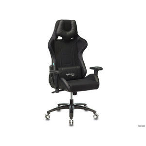 1197917 Кресло VIKING 4 AERO BLACK [Черный иск.кожа / Тканевая вставка]