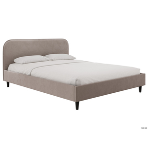 Кровать Инес 140х200, какао велюр