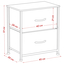 Комод Leset Линкс 2 ящ. (к/з), Каркас Белый, ящики Белые